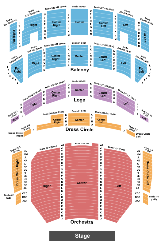 Nederlander Theatre Harry Potter Seating Chart